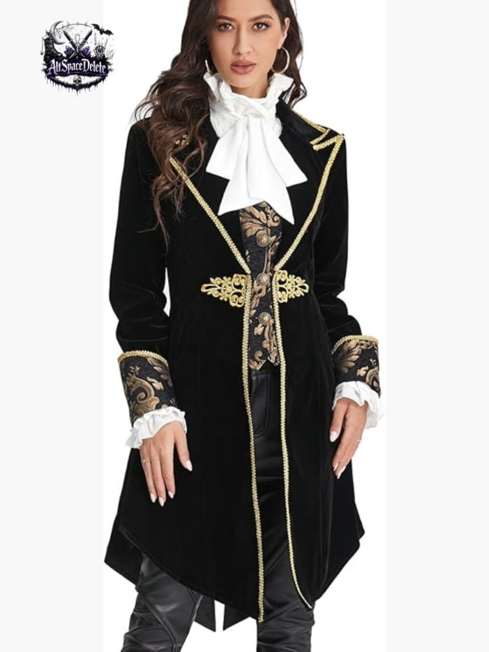 Victorian Renaissance Steampunk Jacket Velvet Costume Coat XXL